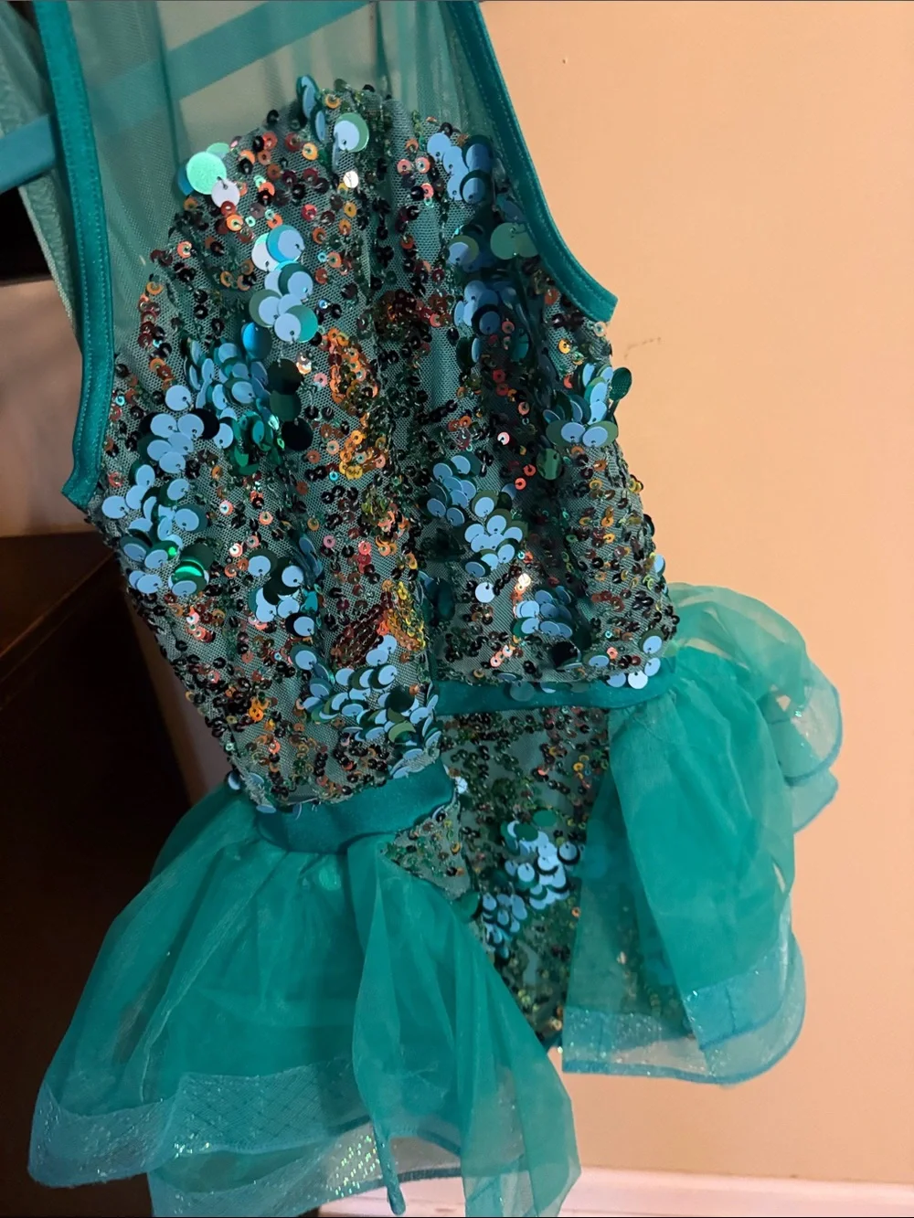 Weissman Teal Sequin Tulle Dance Costume - Kids